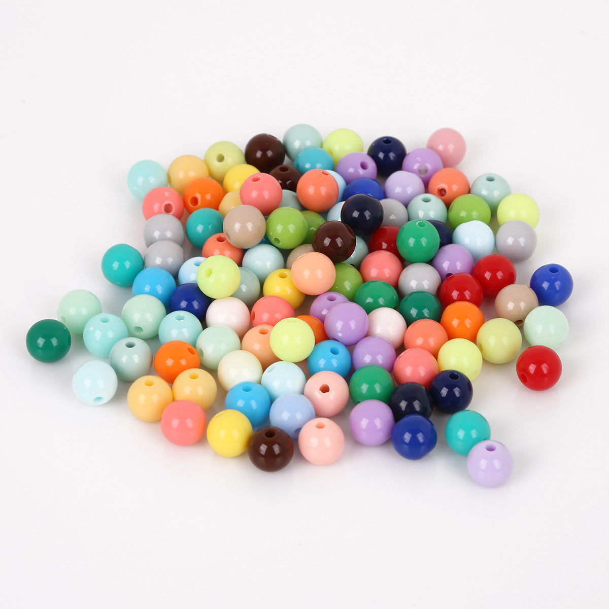 Wholesale Round Candy Colored Acrylic Beads